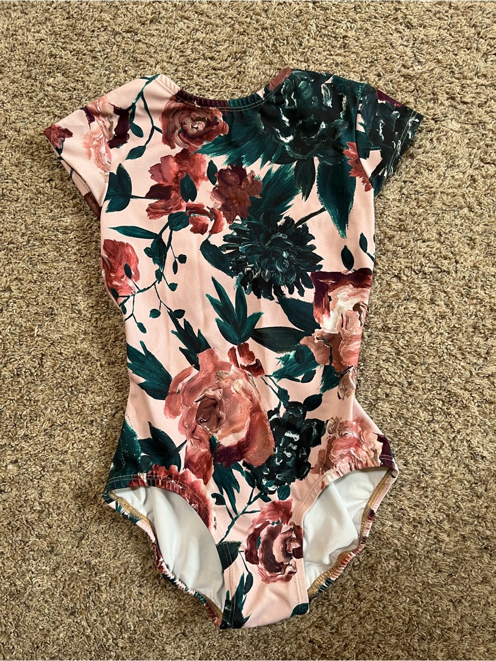Lucky Leo Custom Rose Print Leotard - Small